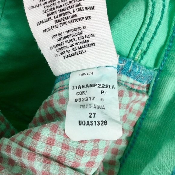 PILCRO and the Letterpress Cropped Jeans Aqua Size 27 - Picture 6 of 8